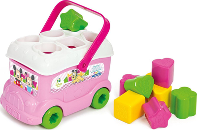 Lodër konstruktuese Clementoni Disney Baby Minnie, autobus formash, 9 pjesë, shumëngjyrëshe