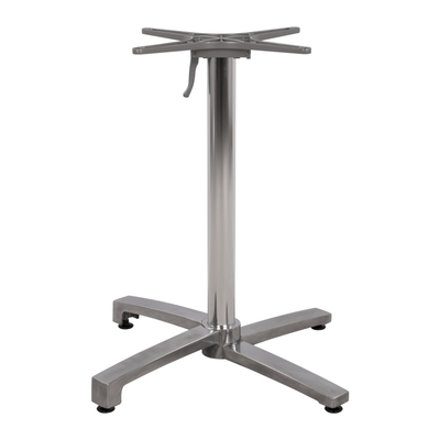 Bazë tavoline HM Folding Aluminum hm459.03, 69x69x73-92 cm, kryq 48x48 cm, krom