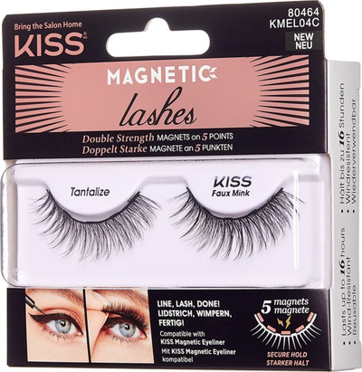 Qerpikë magnetikë me eyeliner KISS KMEL04C, 1 palë, të zinj