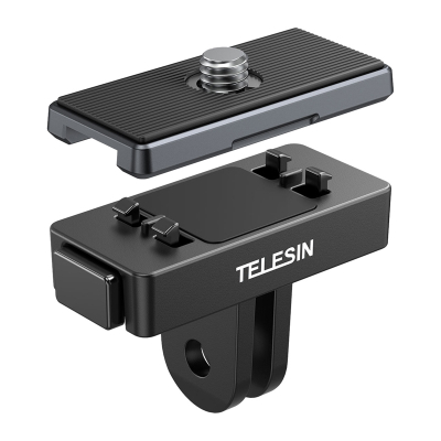 Adapter magnetik Telesin Magnetic Base Kit, për Insta360 X5 X4 X3 Ace Pro, vidë 1/4", i zi