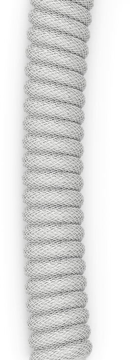 Кабел тастатура Glorious Coiled USB C Artisan Braided, aviator 5 pin, Ghost White