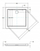 Туш када „Aquarius Besco Fi 90 SlimLine Stone“, 80x80 cm, монтирање во ниво со под, црна
