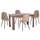 Set Tavolinë + 4 karrige (HM11618.07)