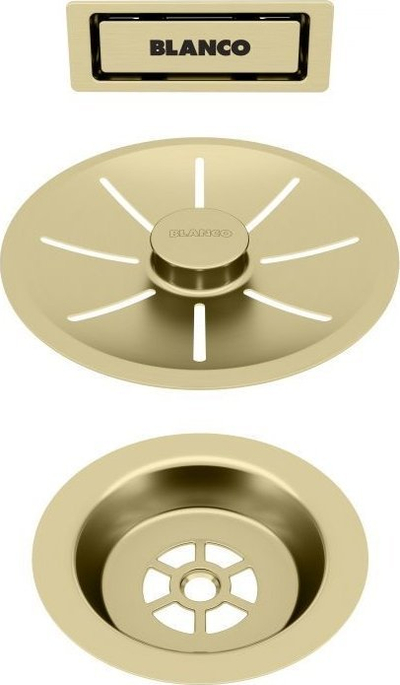 Set pjesësh lavamani BLANCO InFino 203476, Satin Gold, ari satin