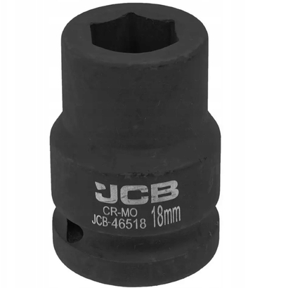 Prizë tubular JCB 3/4", 18 mm, çelik Cr Mo, e zezë