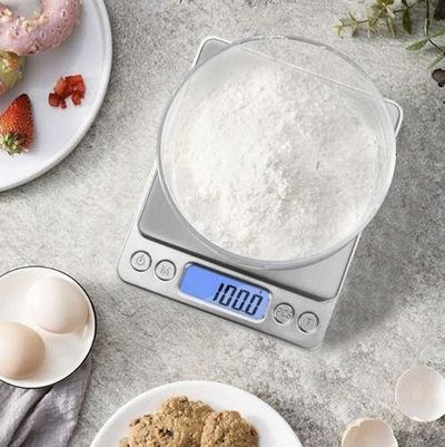 Прецизна кујнска вага, 500 g, 0.01 g, со мерни садови