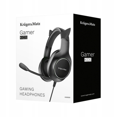 Слушалки Kruger&amp;Matz Gamer Kids, жични, црни