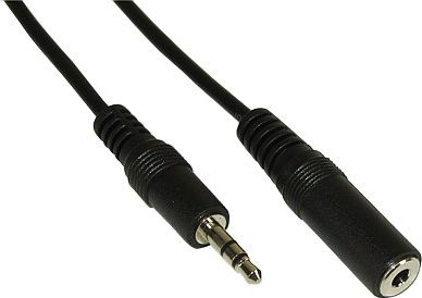 Kabllo zgjatëse audio InLine 99934, Jack 3.5mm në 3.5mm, 1m, e zezë
