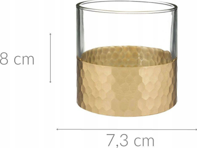 Mbajtëse qirinjsh Atmosphera Glass, xham, Ø7.3cm, ngjyrë ari