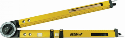 Këndmatës i rregullueshëm Dedra, 620mm, me 2 flluska niveli
