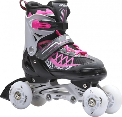 Patina inline Enero Pro LED 4 në 1, nr 34-37, për kalamaj, rozë