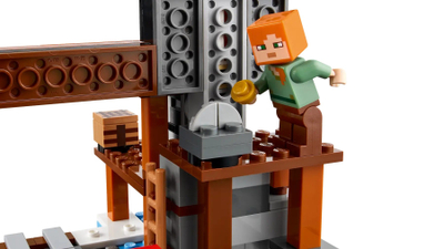 Set lodër LEGO Minecraft The Underground Mine 21277, ndërtim kreativ, shumëngjyrësh