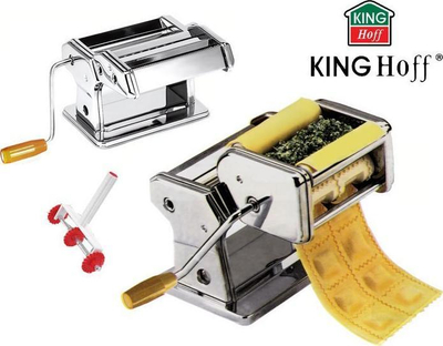 Makina për makarona KingHoff KH-3113-B, 5 në 1, çelik inox, argjendtë