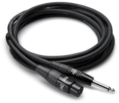 Кабел за микрофон Hosa Pro, REAN XLR3F во 1/4\" TS, 5 m, црн
