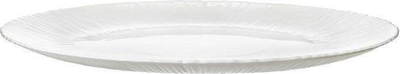 Pjatë e sheshtë Bormioli Coconut, 27cm, xham opal, e bardhë