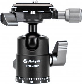 Tripod për kamerë Fotopro 58, alumin, kokë sferike, 8 kg, i zi