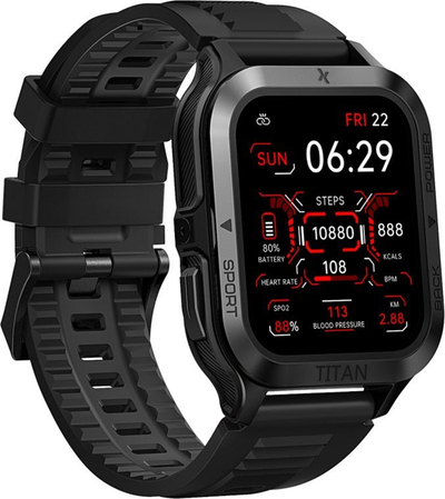 Orologji inteligjente Maxcom FW67 Titan Pro, ekran 1.85", bateri 380mAh, e zezë