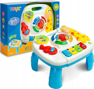 Lodër edukative muzikore Toyz Interactive Table, tavolinë interaktive, me drita dhe tinguj, shumëngjyrëshe