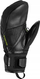 Doreza ski Leki WCR C-Tech 3D Mittens Kids, për kalamaj, madhësia 8, të zeza me neon të verdhë