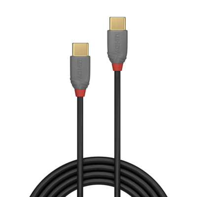Kabllo USB Lindy USB C në USB C, 1 m, 480 Mb/s, gri