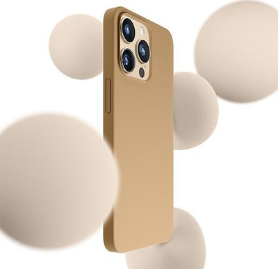 Futrollë 3mk Hardy për iPhone 14 Pro Max, silikoni, MagSafe, gold