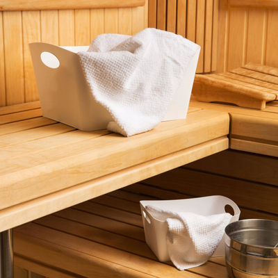 Kuti ruajtëse Koziol BOXXX L, 15L, plastike e ricikluar, e bardhë