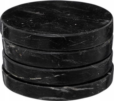 Posqeva mermeri Secret de Gourmet Marble Black, 10 cm, set 4 copë, të zeza