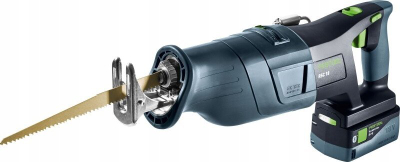 Sharrë reciproke me bateri Festool RSC 18 EB-Basic-5.0, 18V, 5.0Ah, gri