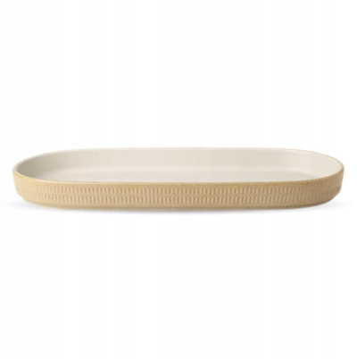 Pjatë ovale Verlo Zen, 29 x 13.5 cm, porcelan, bezhë e hapur