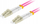 Kabllo fibër optike Lanberg Patchcord OM4, LC LC Duplex, 0.5m, vjollcë