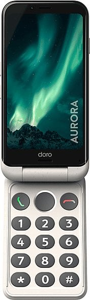 Telefoni Doro Aurora A20, 4.5\", 4GB 64GB, 4G, bardh e zi