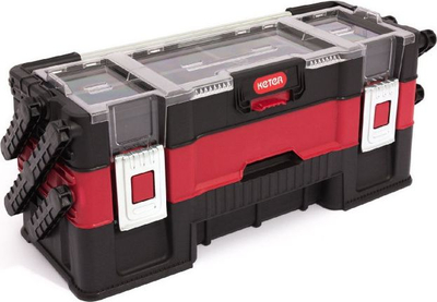 Organizues veglash Curver Tool Organizer Canti Trio, 3 kate, plastikë e fortë, i zi me të kuqe