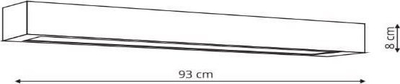 Aplike murale Light Prestige Ibros LED, 93cm, IP44, e bardhë