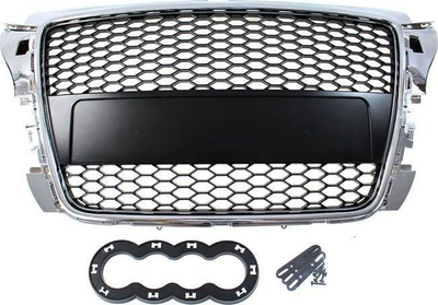 Grilë përpara MTuning RS Style për Audi A3 8P, 2007–2012, krom me të zezë