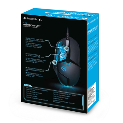 Mouse gaming Logitech G402 Hyperion Fury, me kabllo, USB, i zi