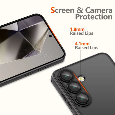 Kapak telefoni Tech-Protect MagFlex për Samsung S25, kompatibël me MagSafe, transparent, i zi