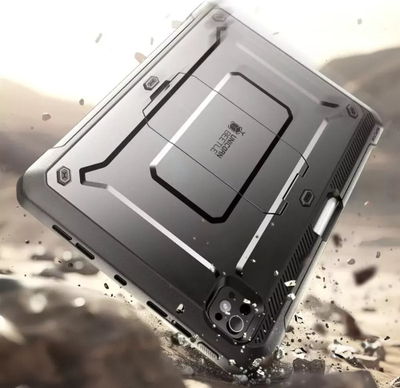Mbrojtëse tableti Supcase Unicorn Beetle Pro për iPad Pro 13" 2024, me këmbë mbajtëse, e zezë