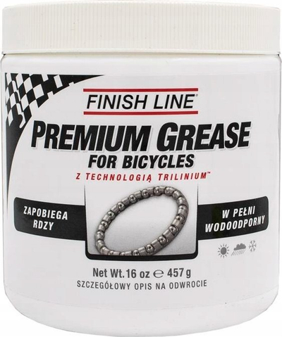 Yndyrë për biçikletë Finish Line Premium Grease me Teflon, 457 g, që s’e ha uji, e bardhë
