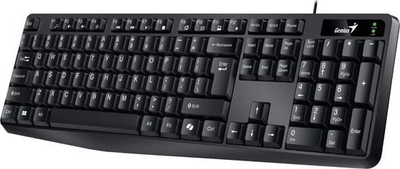 Tastierë Genius KB-117 Copilot, me kabllo USB, rezistente ndaj ujit, e zezë