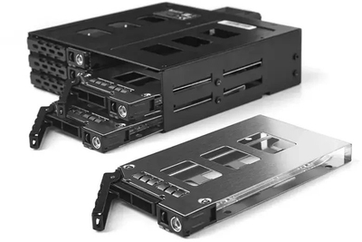 Backplane Chieftec CBP-625, 6x 2.5" HDD SSD, 5.25", metalik i zi