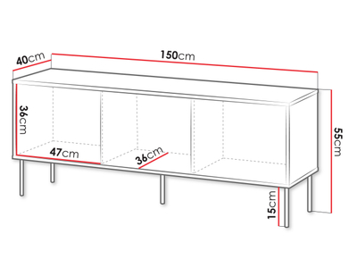 Komodë për TV TRESSE 150 3D