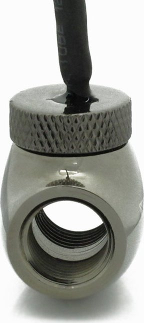 Fiting T për ftohje uji XSPC G1/4 3 way, me sensor temperatureje, i zi
