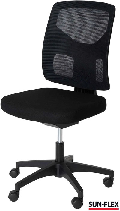 Karrige zyre ergonomike SUN FLEX Officechair Mesh, mbështetëse rrjete, krahë të rregullueshëm, e zezë