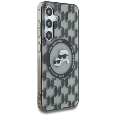 Futrollë telefoni Karl Lagerfeld KLHMS25SHMCKMHK për Samsung S25, magnetike, metalike, gri