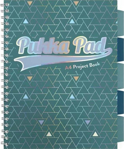 Fletore Pukka Pad, A4, me katrorë, 100 fletë, 3 copë