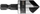 Frezë fazetimi Graphite 54T421, Hex 1/4", 16mm, e zezë