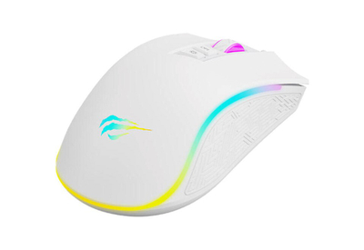 Mouse gaming Havit MS1034, me kabllo, 4800 DPI, RGB, i bardhë