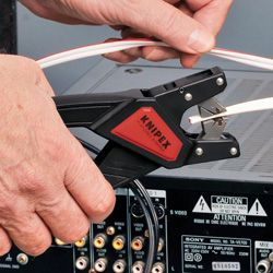 Vegël zhveshëse automatike Knipex 1264180, për kabllo të sheshta PVC, 180mm, e kuqe