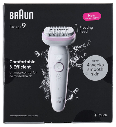Epilator Braun Silk-epil SES9000, pa kabllo, i bardhë