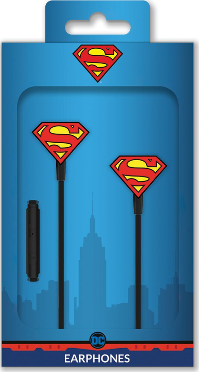 Kufje in ear DC Superman 001, për kalamoj, kabllo 1.2 m 3.5mm, shumëngjyrëshe